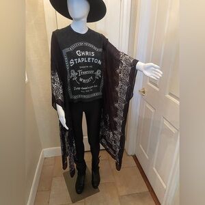 One of a kind custom Chris Stapleton Poncho Top